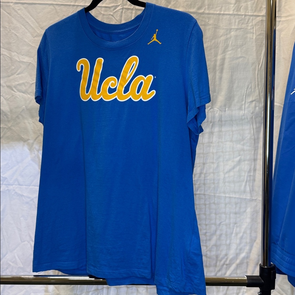 Women's short sleeve Nike Jordan UCLA T-Shirt with Yellow Logo